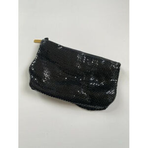 Vintage Whiting and Davis Sequin Black Evening Bag Clutch